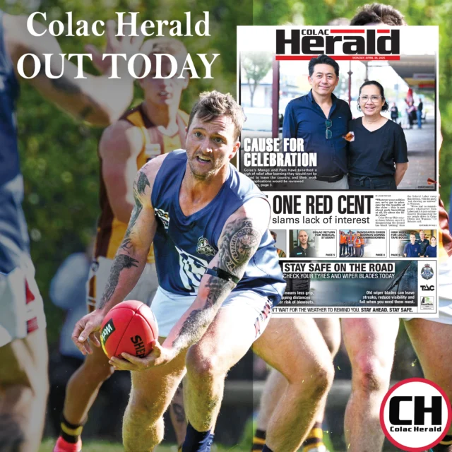 Don't Forget to Grab a Copy of Today's Edition of The Colac Herald.

Available Online 

Proudly Trusted, Local, Independent