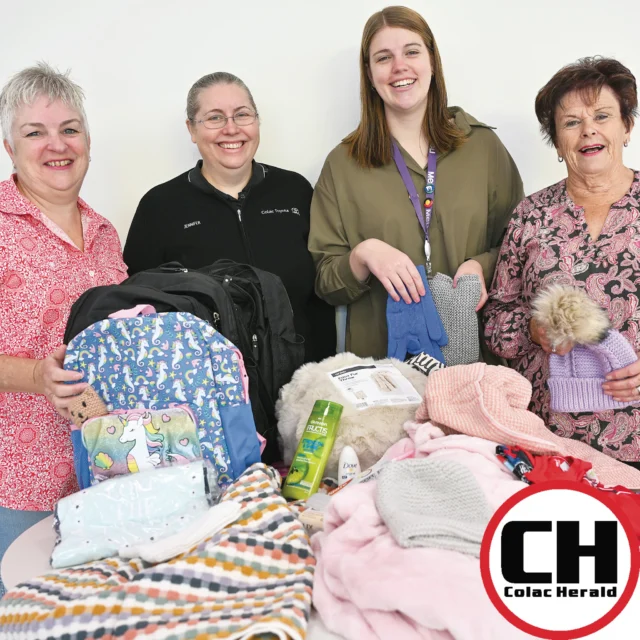 Backpacks with essential items will help children requiring foster care.

The Country Women’s Association Polwarth is putting the packs together, with Colac Toyota accepting donations throughout May including packs, cleaning baskets and toiletries.