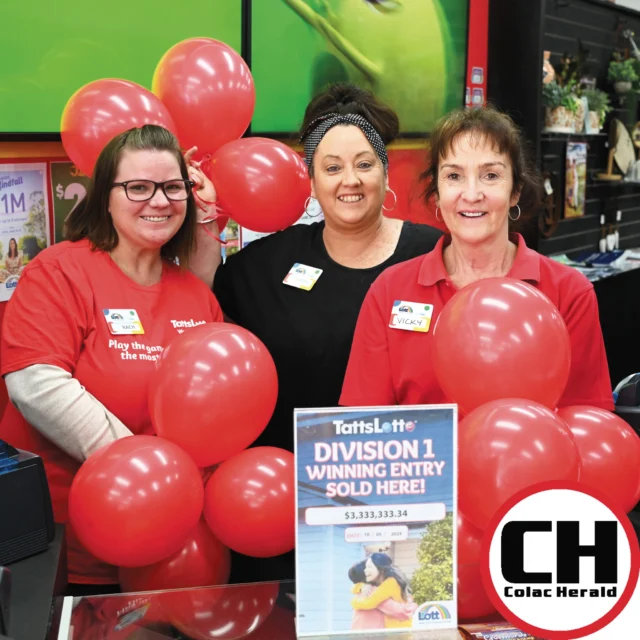 One lucky Colac resident has become the town’s newest millionaire overnight after winning $3.3 million.

The mystery individual took home $3,333,333.34 in Saturday’s TattsLotto Superdraw, and was one of six division one winners across the country in the $20 million draw.

Colac Lotto manager Rachael Anderson said the win was exciting news for the store and it was so good to see that the winner was from Colac.