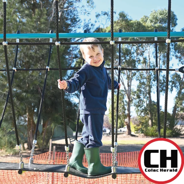 A revamped Donaldson street playground in Colac's west has passed its most important quality test - the fun test. 

Elliminyt's Evelyn and Michael Hinkley were all smiles as they dutifully inspected the facility, which opened this week.

#colacherald #donaldsonstreetplayspace