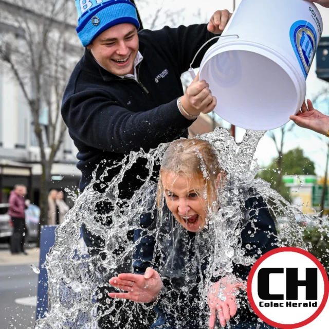Colac’s Leanne Witcombe, Troy Kincaid and Jake Theodore have braved chilly temperatures by taking part in the ice bucket challenge to raise money for motor neurone disease.

Staff tipped icy water over the @richardsonrealestatecolac agents for @fightmnd. The Colac fundraiser, which reached more than $3400, was part of Fight MND’s Big Freeze.

#colacherald #fightmnd #icebucketchallenge #MND #richardsonrealestatecolac